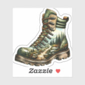 Trail Hiking Boot Vinyl Sticker | Die-Cut Sticker (Blatt)