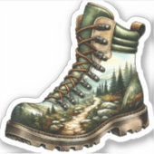 Trail Hiking Boot Vinyl Sticker | Die-Cut Sticker (Vorderseite)