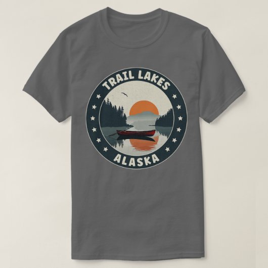 Trail Lakes Alaska Sunset TShirt (Design vorne)