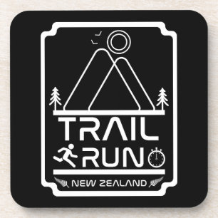 Trail Lauf Neuseeland Getränkeuntersetzer
