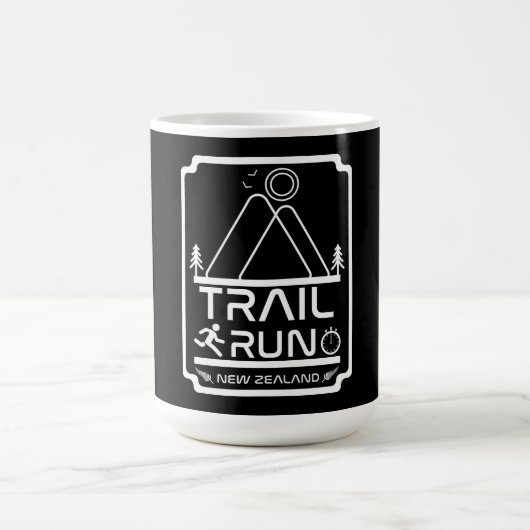 Trail Lauf Neuseeland Kaffeetasse (Mittel)