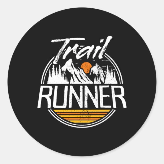 Trail mit ultra-Run Adventure Wanderfell Trai Runder Aufkleber (Vorderseite)
