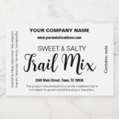 Trail Mix Anpassbare Eigenmarke Gran_03b Lebensmitteletikett (Einzelnes Label)