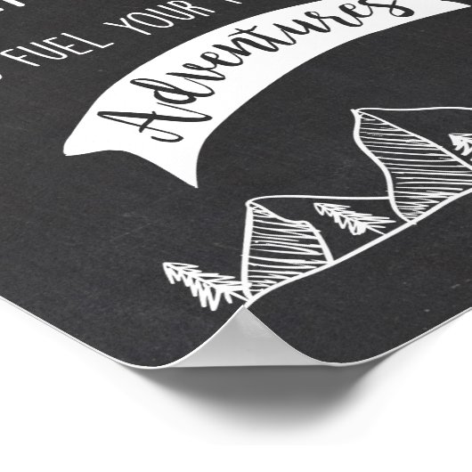 Trail Mix Bar Sign Adventure Table Zeichen Geburts Poster (Ecke)