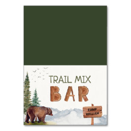 Trail Mix Bar Woodland Bären Camping Geburtstagsze Tischnummer