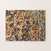 Trail Mix mit Nuts Raisins Bretzels Puzzle (Horizontal)