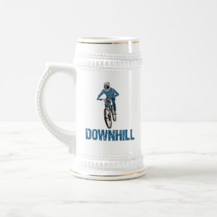 Trail Mountain Biker Downhill Bierglas