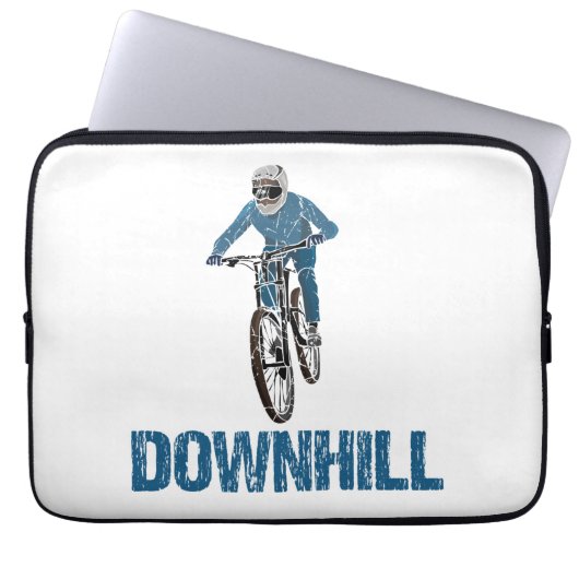 Trail Mountain Biker Downhill Laptopschutzhülle (Vorderseite)