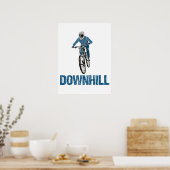 Trail Mountain Biker Downhill Poster (Küche)