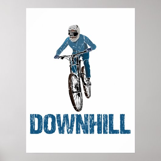 Trail Mountain Biker Downhill Poster (Vorne)
