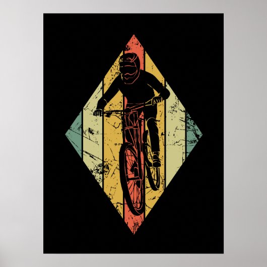 Trail Mountain Biker Vintage Poster (Vorne)