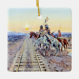 "Trail of the Iron Horse" von Charles M. Russell Keramikornament