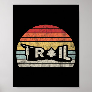 Trail Retro Vintage Sonnenuntergangsstil  Poster