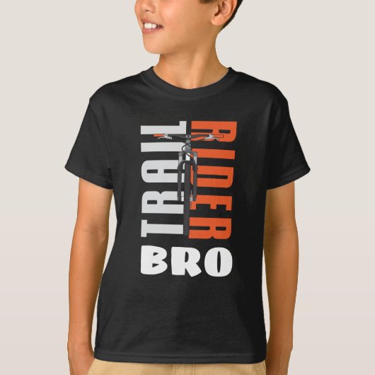Trail Rider Bro Custom Family Cyclist T-Shirt (Vorderseite)