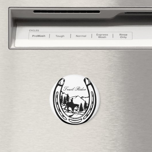"Trail Rider!" Magnet (In Situ (Geschirrspüler))