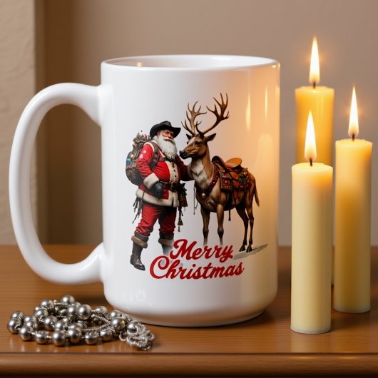 Trail Rider Santa and Reindeer Kaffeetasse