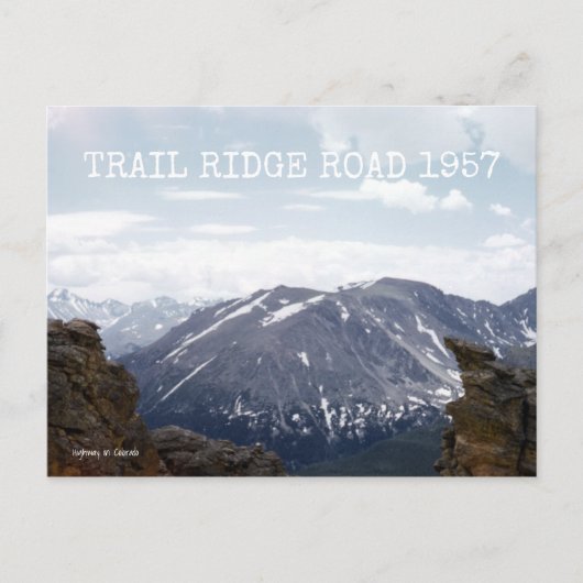 Trail Ridge Road Colorado Highway 1957 Retro Postkarte (Vorderseite)