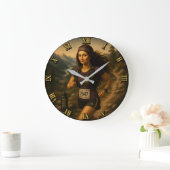 Trail Runner Funny Mona Lisa Große Wanduhr (Zuhause)