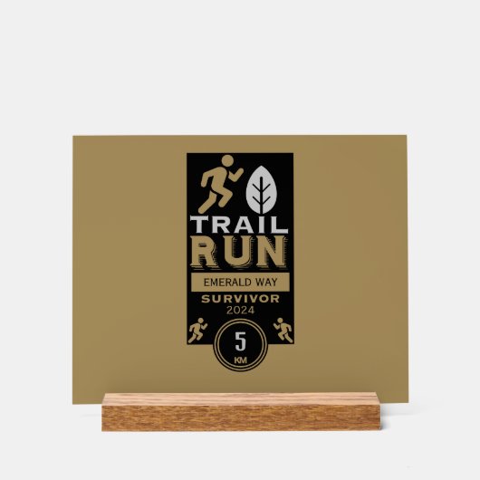 Trail Runner Rennen Wettbewerb Acrylschild (Vorderseite)