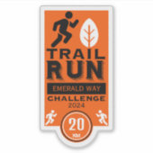 Trail Runner Rennen Wettbewerb Aufkleber (Vorderseite)
