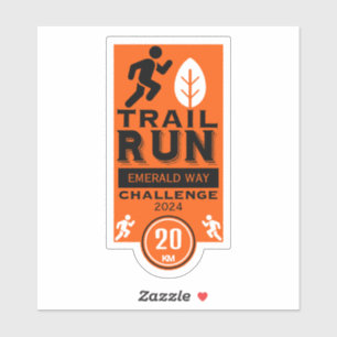 Trail Runner Rennen Wettbewerb Aufkleber