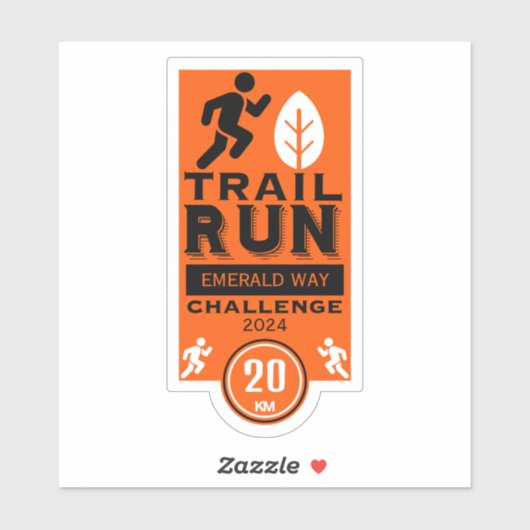 Trail Runner Rennen Wettbewerb Aufkleber (Blatt)