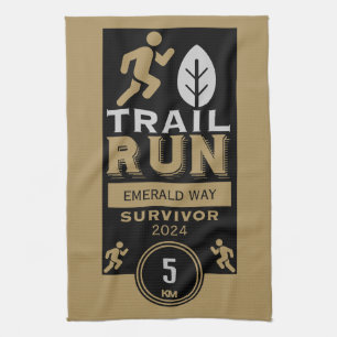 Trail Runner Rennen Wettbewerb Geschirrtuch
