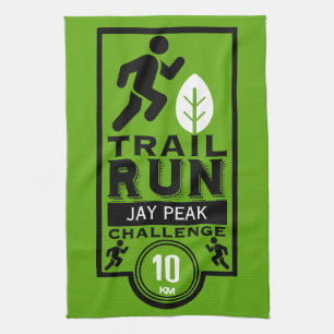 Trail Runner Rennen Wettbewerb Geschirrtuch