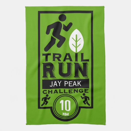 Trail Runner Rennen Wettbewerb Geschirrtuch (Vertikal)