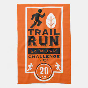 Trail Runner Rennen Wettbewerb Geschirrtuch