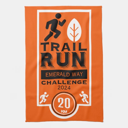 Trail Runner Rennen Wettbewerb Geschirrtuch (Vertikal)