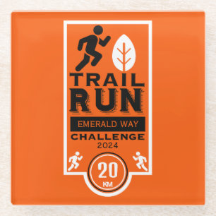 Trail Runner Rennen Wettbewerb Glasuntersetzer