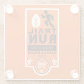 Trail Runner Rennen Wettbewerb Glasuntersetzer (Rückseite)