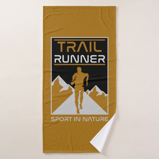 Trail Runner Sport in der Natur Badehandtuch (Badehandtuch)