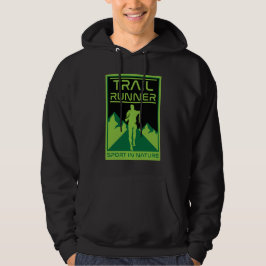 Trail Runner Sport in der Natur Hoodie