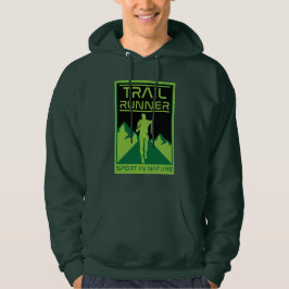 Trail Runner Sport in der Natur Hoodie