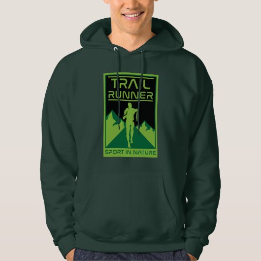 Trail Runner Sport in der Natur Hoodie (Vorderseite)