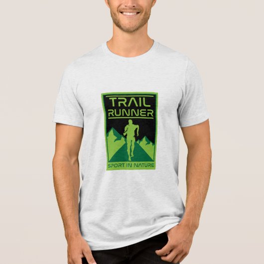 Trail Runner Sport in der Natur Tri-Blend Shirt (Vorderseite)