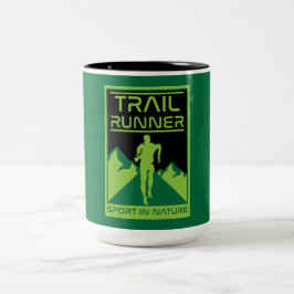 Trail Runner Sport in der Natur Zweifarbige Tasse