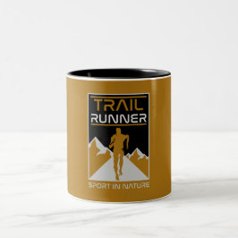Trail Runner Sport in der Natur Zweifarbige Tasse
