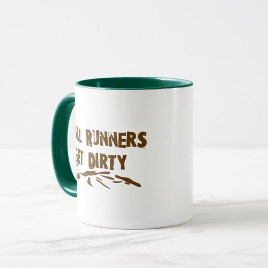 Trail Runners bekommen Schmutzigkeit Tasse (Vorderseite Links)
