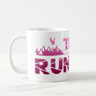 Trail Running Adler Berge Wald Schuhe Profil pink Kaffeetasse
