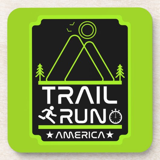 Trail Running America Getränkeuntersetzer (Vorderseite)