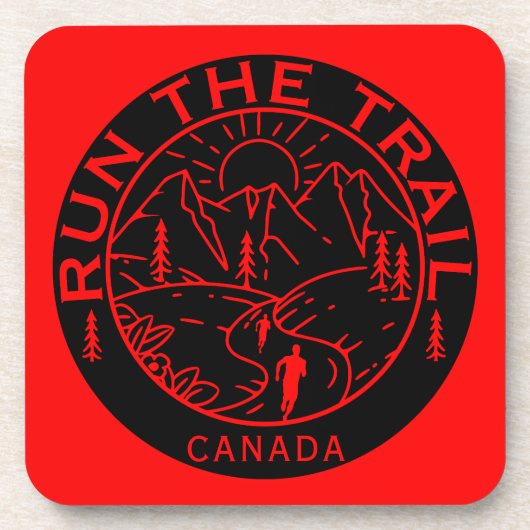 Trail Running Canada Getränkeuntersetzer (Vorderseite)