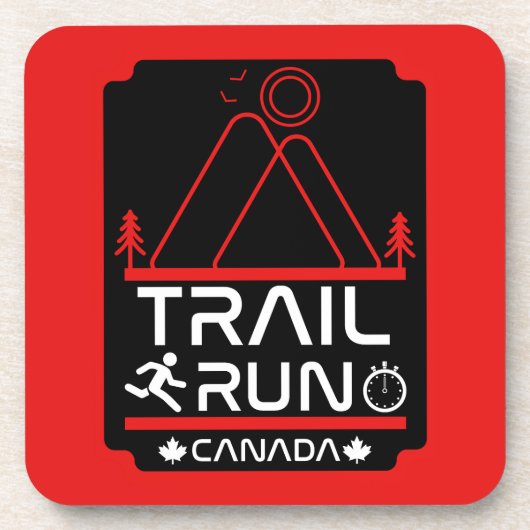 Trail Running Canada Getränkeuntersetzer (Vorderseite)