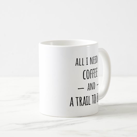 Trail Running Geschenk Idee Kaffee Tasse (VorderseiteRechts)