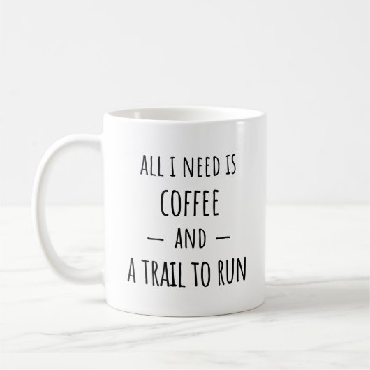 Trail Running Geschenk Idee Kaffee Tasse (Links)