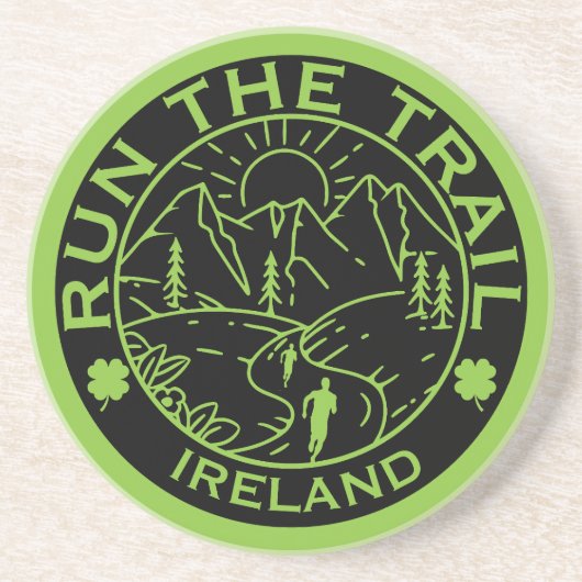 Trail Running Irland Getränkeuntersetzer (Vorne)