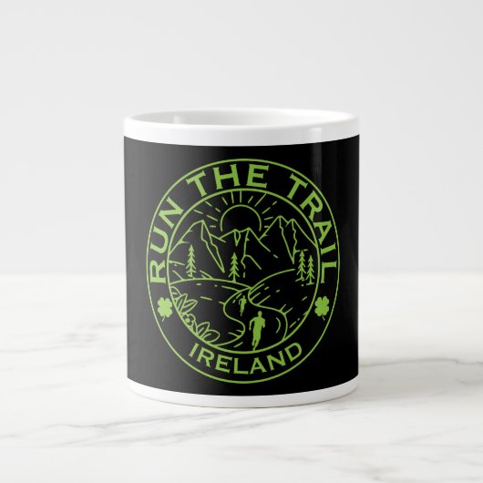 Trail Running Irland Jumbo-Tasse (Vorderseite)
