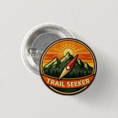 Trail Seeker Abzeichen | Outdoor-Abenteuer-Auszeic Button (Vorne & Hinten)